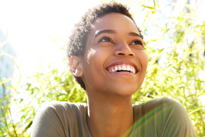 dental bridges patient smiling