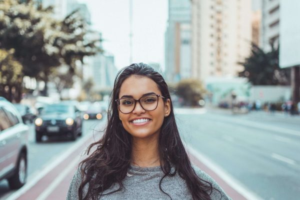 Woman with a beautiful smile and perfect teeth